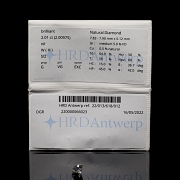 Diamante natural en talla brillante, 2.01 ct, certificado HRD