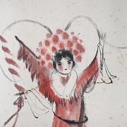 Chinese painting “Opera Figure,” signed Cheng Shifa