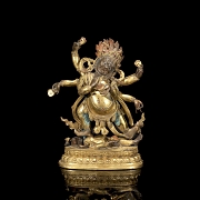 Gilded bronze figure of Mahakala, Qing dynasty