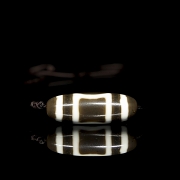 Cuenta de ágata bicolor 