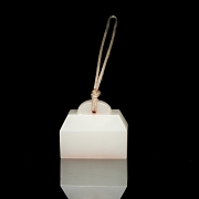 Pequeño sello de jade blanco, dinastía Qing