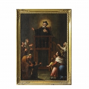 18th-19th century Italian school, 'Saint Philip Neri Preaching'