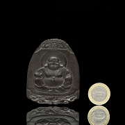 雕刻鹿角牌匾《布袋》，20世纪 - 9