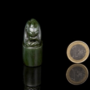 Sello de jade verde espinaca 