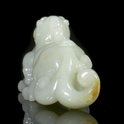 Hetian white jade sculpture ‘Mythical Beast’, Qing dynasty