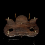 Victorian writing desk made of wood and stag antler - 5