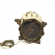 Porcelain and bronze table lamp, ‘Gallant Scenes,’ 20th century