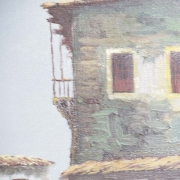 Oleo sobre lienzo Casa de campo - 3