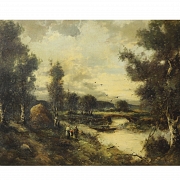 Anonymous “Landscape with river” 19th century - 1