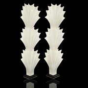 Pair of floor lamps ‘Sea Shells’ by Rougier, circa 1970