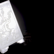 Recipiente para pinceles de jade blanco de Hetian