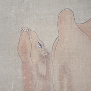 Pintura china “Sabio con camello”, con firma Luo Ping - 4