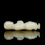 Carved jade figure ‘Girl’, Qing dynasty - 5