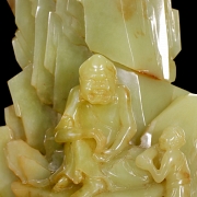 Figura de jade amarillo de Hetian 