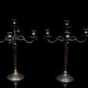 Pareja de candelabros de cinco luces, s.XX