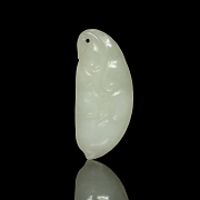 White jade pendant, ‘Insect on Fruit,’ Qing dynasty