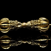 Dorje de bronce dorado, dinastía Qing