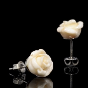 Pareja de pendientes en plata de ley 