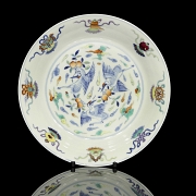 Plato de porcelana esmaltado