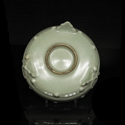 Incensario trípode de cerámica con esmalte celadón, estilo Song