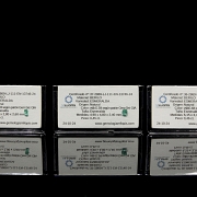 Conjunto de tres esmeraldas naturales