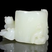 Recipiente de jade blanco