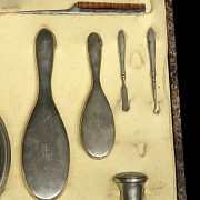 Juego de tocador de plata, ffs. s.XIX