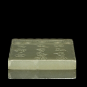 Jade plaque ‘Elder with birds’, Qing dynasty