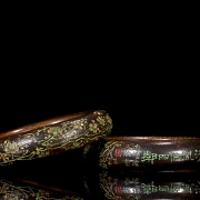 Pareja de brazaletes de madera de agar 