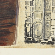 阿里·阿泽内（1934）《耶路撒冷风景与花瓶》 - 3