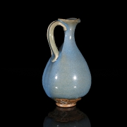 Jarra de cerámica esmaltada, horno Jun, estilo Song