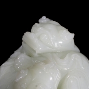 Figura de jade blanco de Hetian