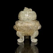 Incensario de cuarzo tallado