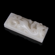 Placa de dragón de jade hetiano de la dinastía Qing