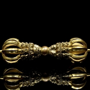 Dorje de bronce dorado, dinastía Qing