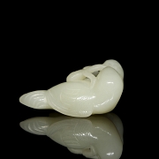 Carved jade figure ‘Pair of birds’, Qing dynasty