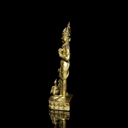 Grupo escultórico de bronce dorado 
