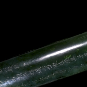 Pareja de porta inciensos de jade espinaca de Hetian 