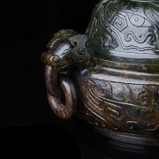 Incensario de jade espinaca 