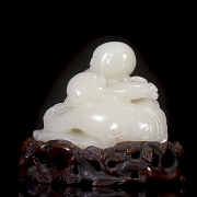 Figura de jade blanco