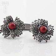 Preciosos pendientes de flor