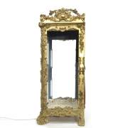 Carved and gilded wood niche, 19th century - 1