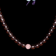 Collar de ciento ocho cuentas de Liulí y ojo de tigre, dinastía Qing