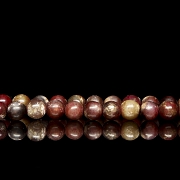 Qing dynasty red jade eight-beaded necklace, ‘Mala’, Qing dynasty - 4