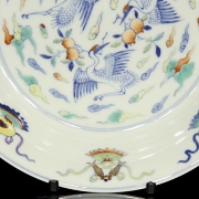 Plato de porcelana esmaltado