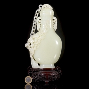 Jarrón de jade blanco de Hetian