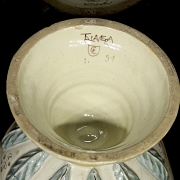 胡安·鲁伊斯·德·卢纳（1863–1945）花卉双耳瓶，20世纪早期 - 3