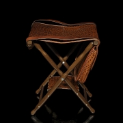 Silla de caza en piel de cocodrilo Famars