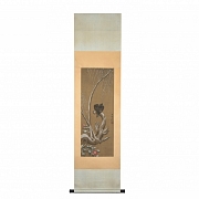 Chinese painting ‘Birds on snowy branches’, signed Lü Ji