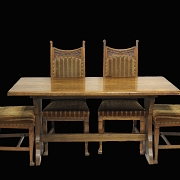 Conjunto de comedor estilo Shapland & Petter, s.XX